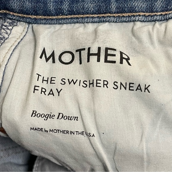 Mother The Swisher Sneak Fray Boogie Down Super Wide Leg Jean Sz 25 NWOT - Picture 10 of 14
